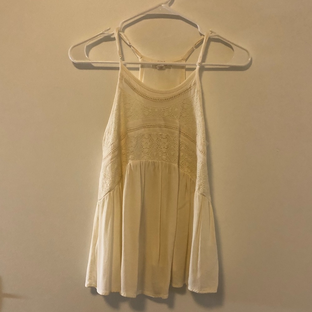 Embroidered/Crochet Tank Top